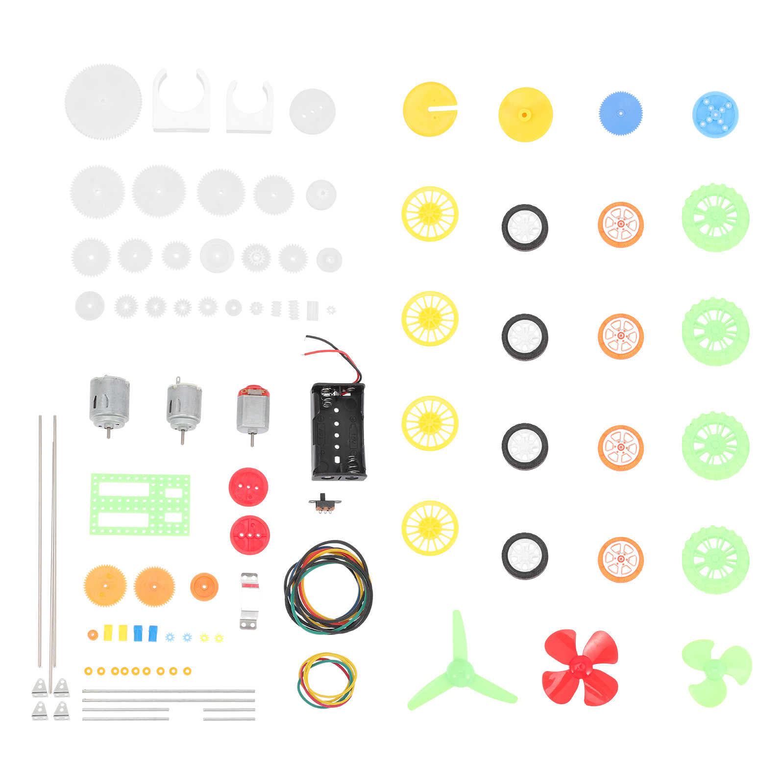 Science Project Kit - 112개 DC 모터 기어 키트, 플라스틱