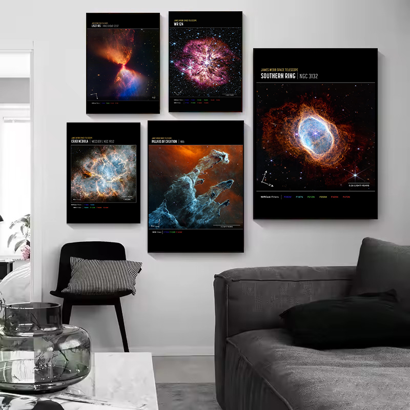 제임스 웹 망원경 우주 사진 우주 은하 게 성운 포스터 - Star Map Poster 리뷰 및 가격